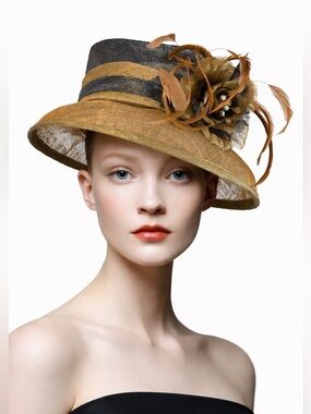 Sinamay Ribbon Statement Derby Hat
